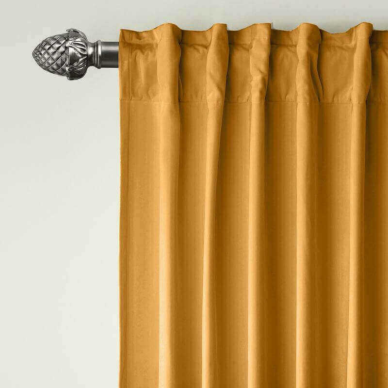 CUSTOM Birkin Orange Velvet Curtain Drapery With Lining For Traverse Rod Pole or Track