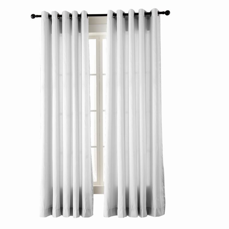 Textured Faux Dupioni Silk Curtain Drapery YUN