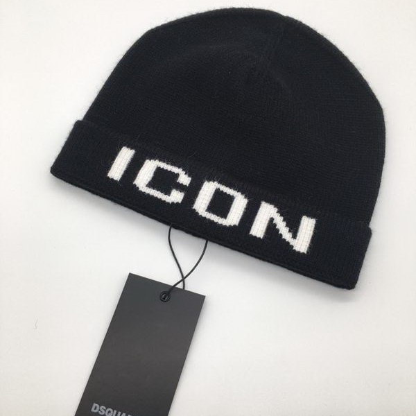 官网同步20秋季最新款-dsquared新款毛线针织帽子，专柜同步，冬季必备款