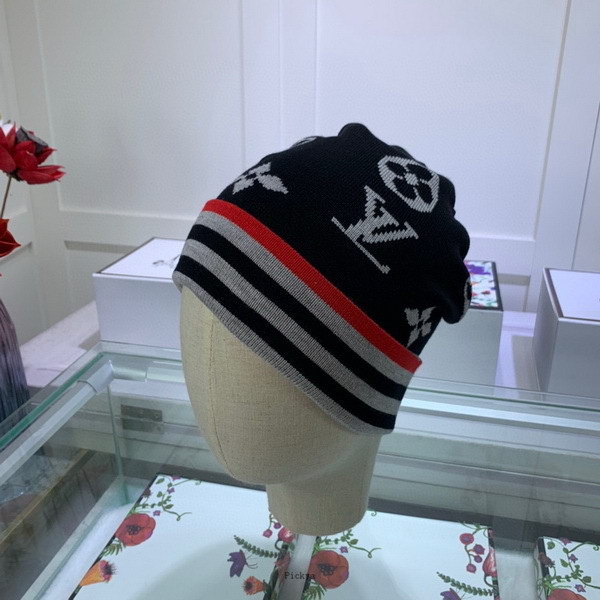 官网同步20秋季最新款-LV新款毛线针织帽子，专柜同步，冬季必备款