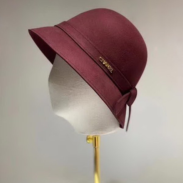 20冬季最新专柜款-Chanel2020秋冬新款羊毛礼帽，蝴蝶结盆帽，羊毛面料，高端定制