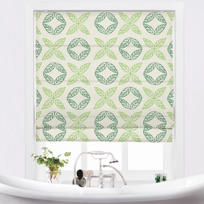 TUSCANY Nature Print Polyester Linen Roman Shade