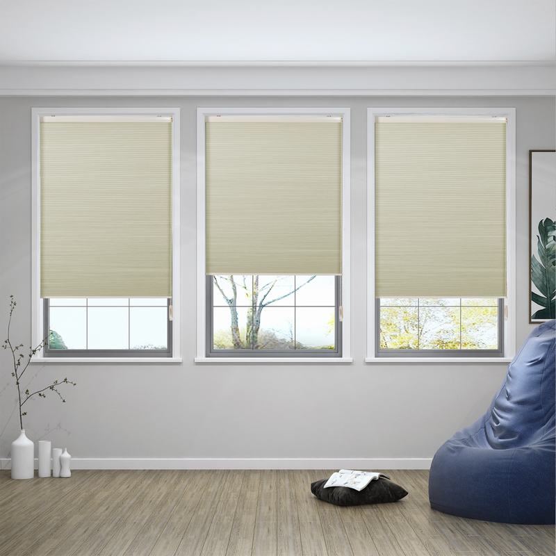 PAMELA Classic Cord Lift Blackout Cellular Shade White Backing Honeycomb Shade