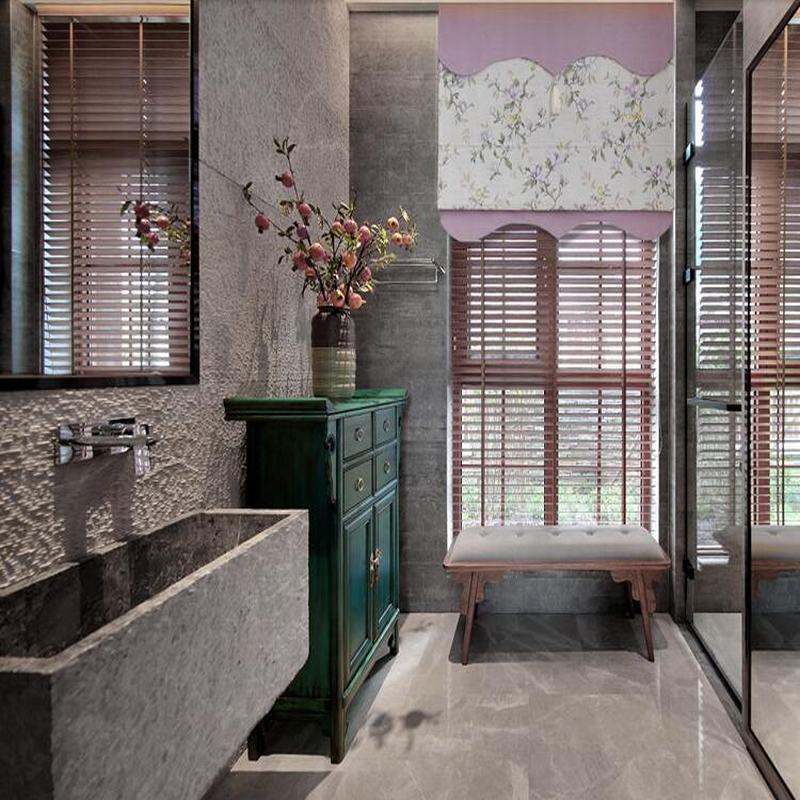 Print Polyester Roman Shade In Purple