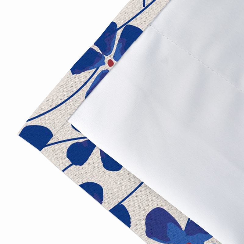 Abstract Print Polyester Linen Curtain Drapery CHARLIE