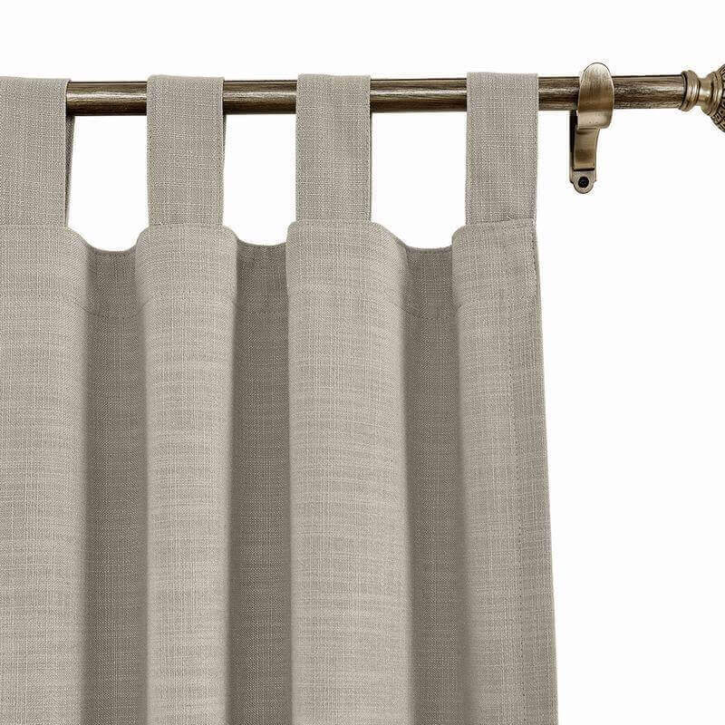CUSTOM Liz Burly Wood Polyester Linen Curtain Drapery with Lined