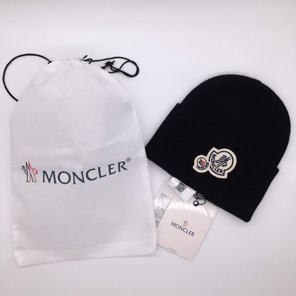 官网同步20秋季最新款-Moncler新款毛线针织帽子，专柜同步，冬季必备款