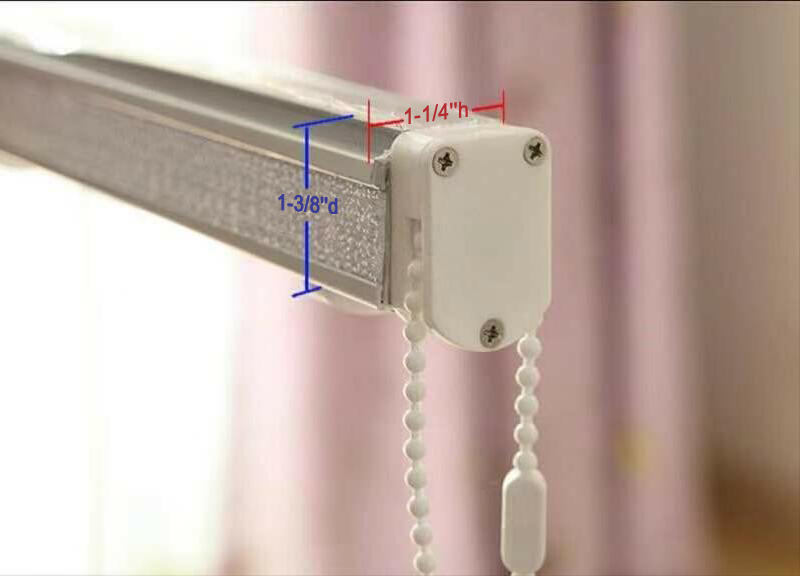 Embroidery Polyester Cotton Roman Shade In Blue