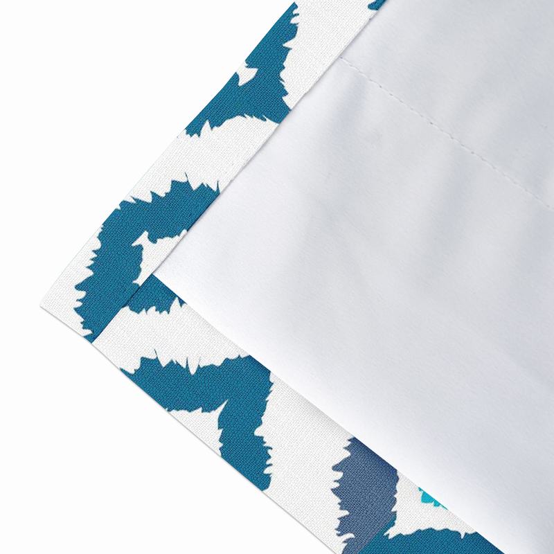 Abstract Print Polyester Linen Curtain Drapery with Privacy Blackout Thermal Lining BRENDA