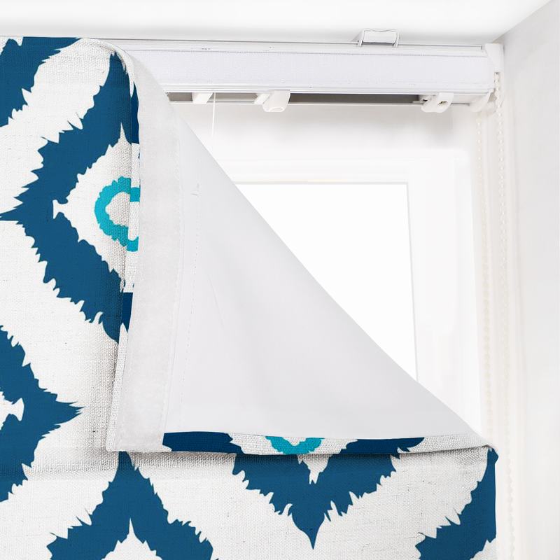 MARIAN Abstract Print Polyester Linen Room Darkening Roman Shade