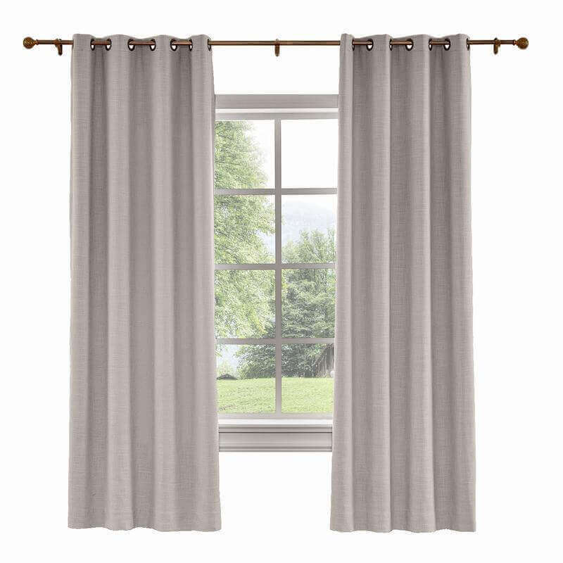 CUSTOM Liz Light Lavender Polyester Linen Curtain Drapery with Lined