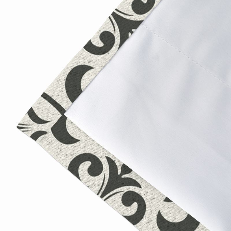 Geometric Print Polyester Linen Curtain Drapery MOBILIZATION