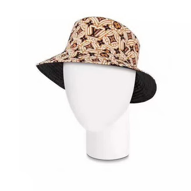 20冬季最新专柜款-路易威登LV2020火爆新款渔夫帽，双面定制！1:1开模订制，原版印花面料+老花皮