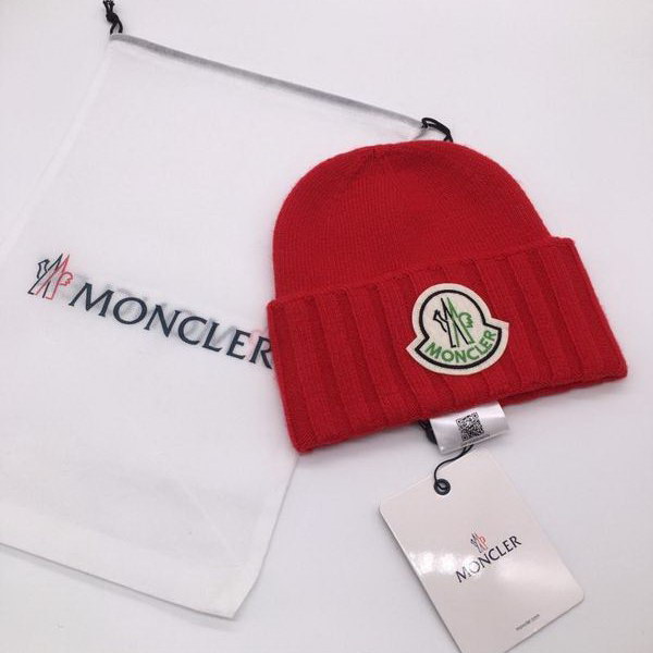 官网同步20秋季最新款-Moncler新款毛线针织帽子，专柜同步，冬季必备款