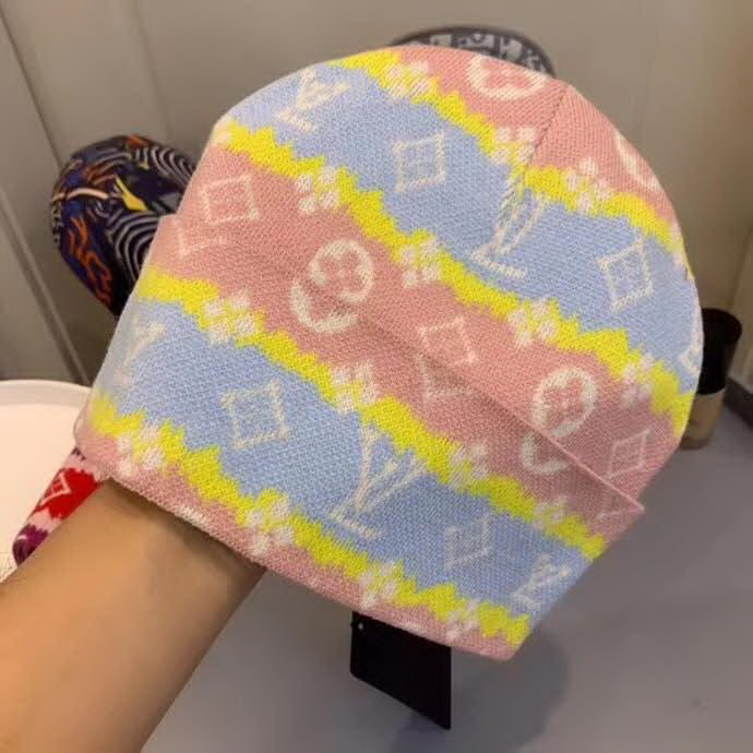 20冬季最新专柜款-路易威登LV羊毛毛线帽，定制羊毛，帅气朋克风超酷时尚街头风