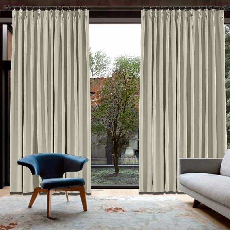 CUSTOM Capri Fog Blackout Curtains with Liner