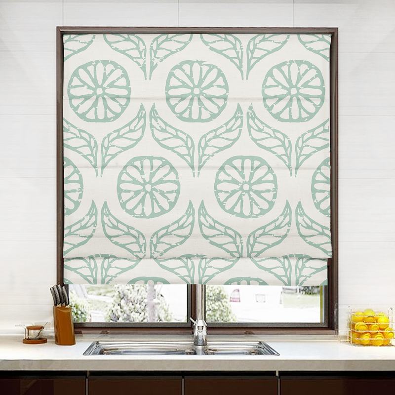 CASHMERE Nature Print Polyester Linen Roman Shade