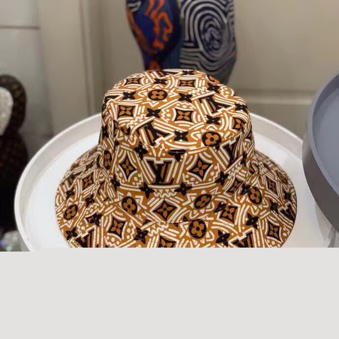 20冬季最新专柜款-路易威登LV2020火爆新款渔夫帽，双面定制！1:1开模订制，原版印花面料+老花皮