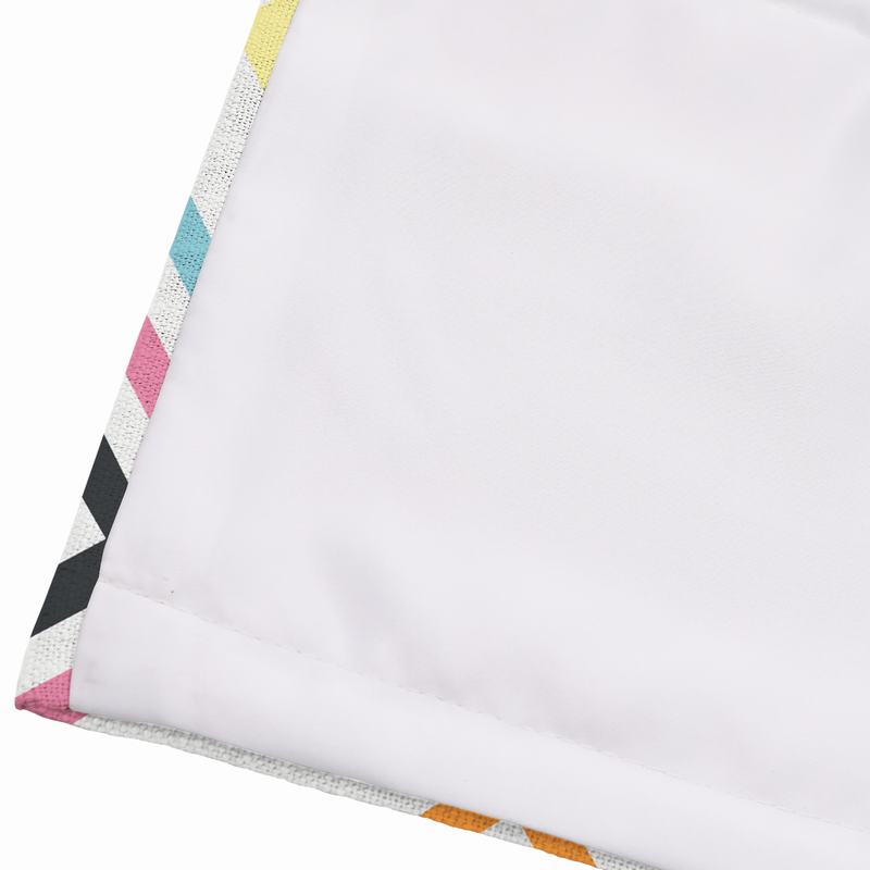 ARAV Geometric Print Polyester Linen Room Darkening Roman Shade