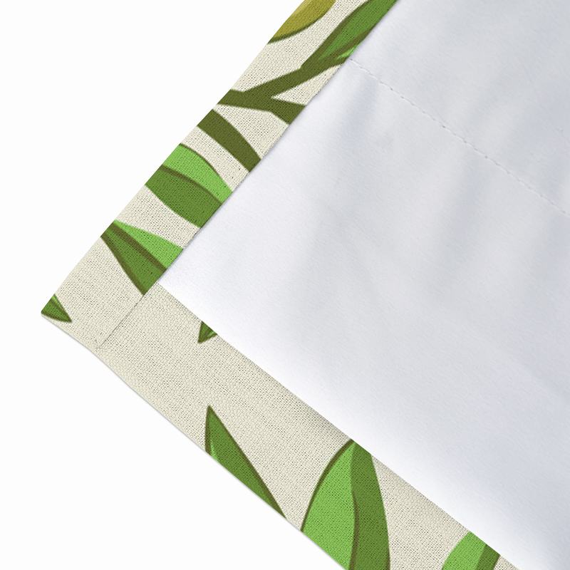 Nature Print Polyester Linen Curtain Drapery ASHER