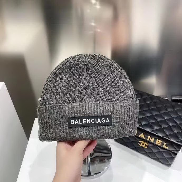 20冬季最新专柜款-Balenciaga新款雪花工艺薄款针织帽，字母标志针织帽，质感薄款，面料超舒适，秋冬流行色调，潮人百搭款！时尚街头风！
