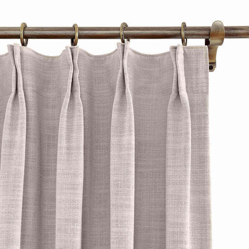 CUSTOM Liz Pink Lemonade Polyester Linen Curtain Drapery with Lined