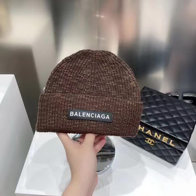 20冬季最新专柜款-Balenciaga新款雪花工艺薄款针织帽，字母标志针织帽，质感薄款，面料超舒适，秋冬流行色调，潮人百搭款！时尚街头风！