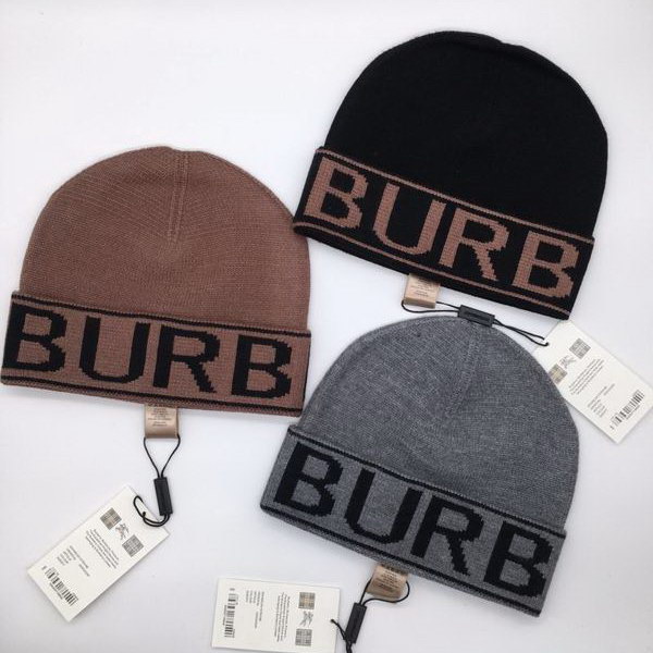 官网同步20秋季最新款-Burberry新款毛线针织帽子，专柜同步，冬季必备款