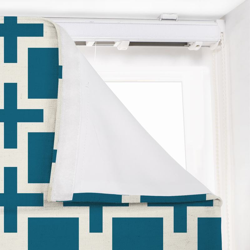 CHELSEA Abstract Print Polyester Linen Roman Shade