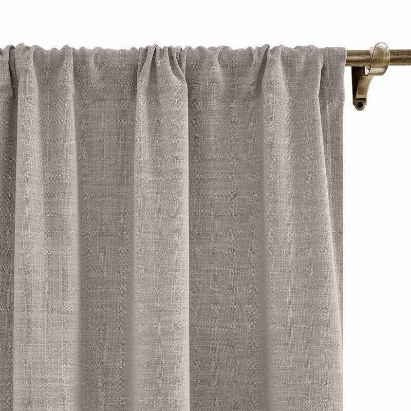 CUSTOM Liz Light Lavender Polyester Linen Curtain Drapery with Lined
