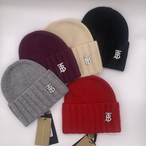 官网同步20秋季最新款-Burberry新款毛线针织帽子，专柜同步，冬季必备款