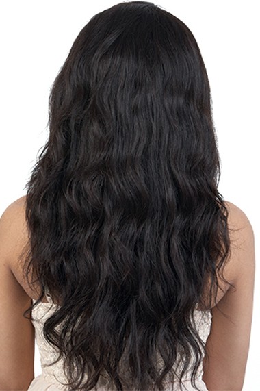 24 Inch Natural Color Indian Remy Hair Body Wavy Front Lace Wigs PWFU36