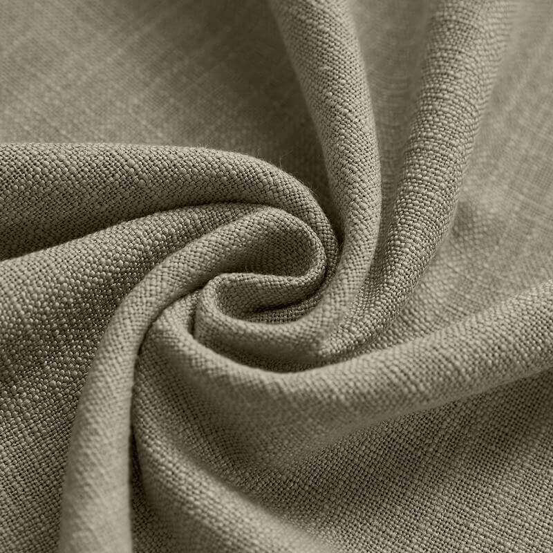 CUSTOM Liz Dim Gray Polyester Linen Curtain Drapery with Lined