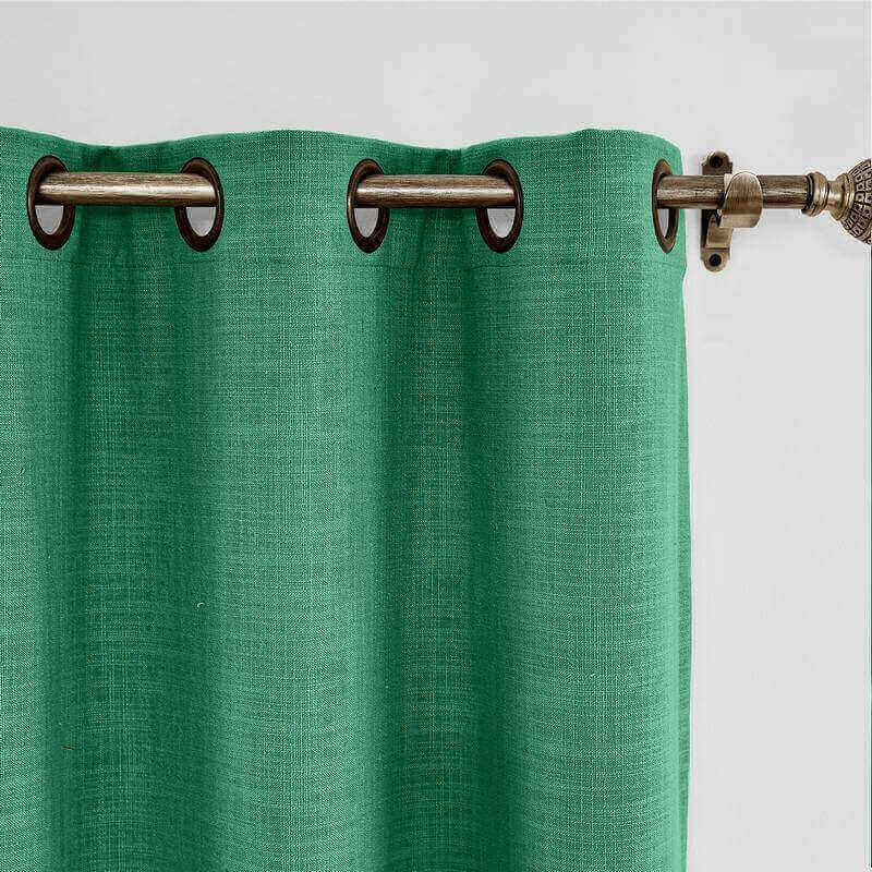 CUSTOM Liz Peacock Polyester Linen Window Curtain Drapery with Lined