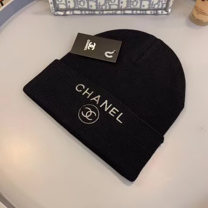 20冬季最新专柜款-Chanel针织羊毛毛线帽，羊毛，帅气朋克风。超酷时尚街头风