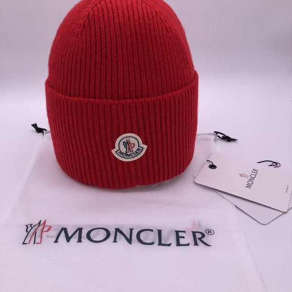 官网同步20秋季最新款-Moncler新款毛线针织帽子，专柜同步，冬季必备款