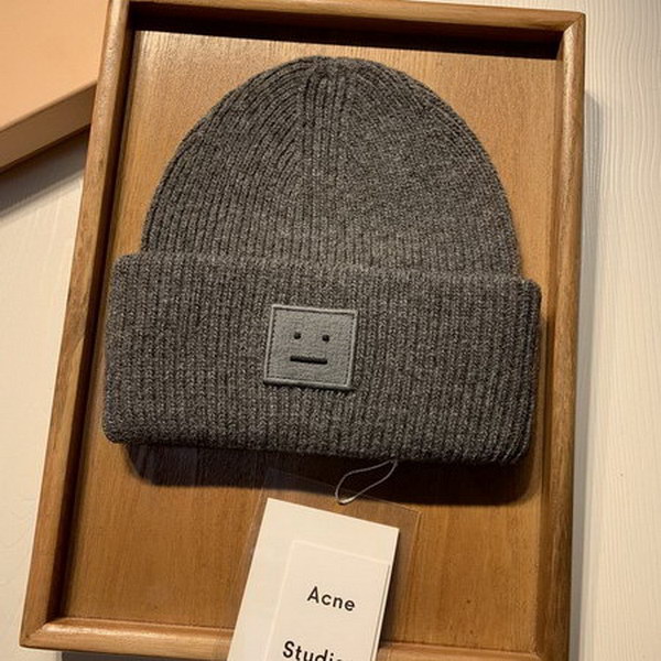 官网同步20秋季最新款-Acne新款毛线针织帽子，专柜同步，冬季必备款