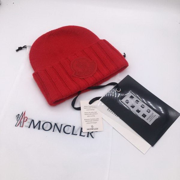 官网同步20秋季最新款-Moncler新款毛线针织帽子，专柜同步，冬季必备款