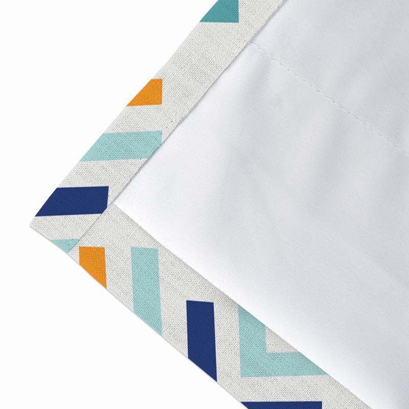 Geometric Print Polyester Linen Curtain Drapery ARAV