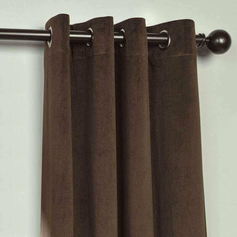 CUSTOM Birkin Java Velvet Curtain Drapery With Lining For Traverse Rod Pole or Track