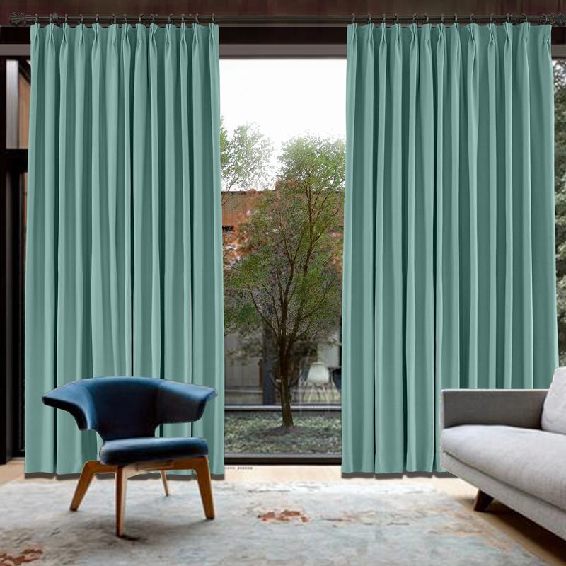 CUSTOM Capri Turquoise Blackout Curtains with Liner