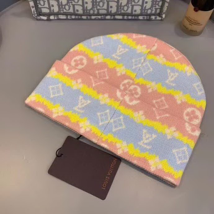 20冬季最新专柜款-路易威登LV羊毛毛线帽，定制羊毛，帅气朋克风超酷时尚街头风
