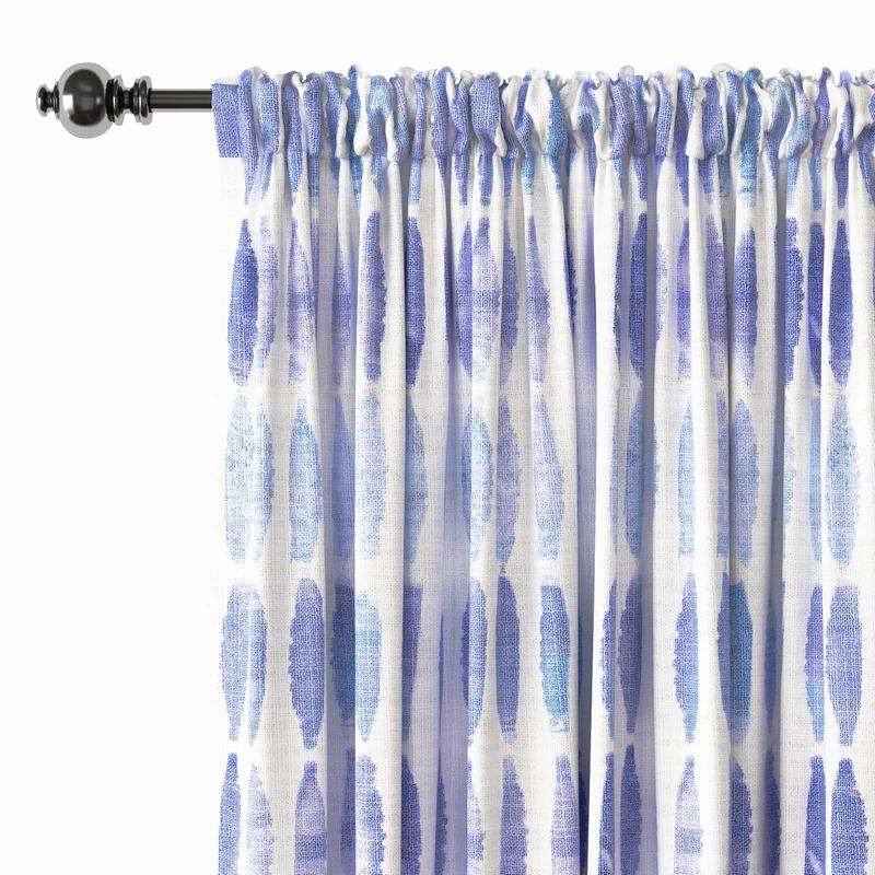 Abstract Print Polyester Linen Curtain Drapery GRANVILLE