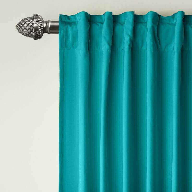 CUSTOM Birkin Turquiose Velvet Curtain Drapery With Lining For Traverse Rod Pole or Track