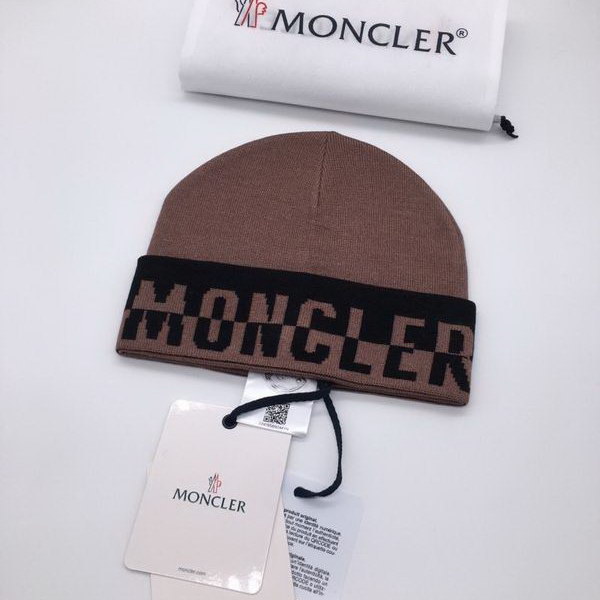官网同步20秋季最新款-Moncler新款毛线针织帽子，专柜同步，冬季必备款