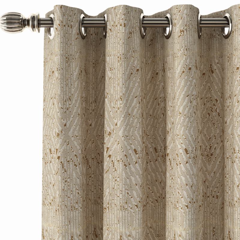 Solid Jacquard Diamond Curtain Drapery OLIVIA