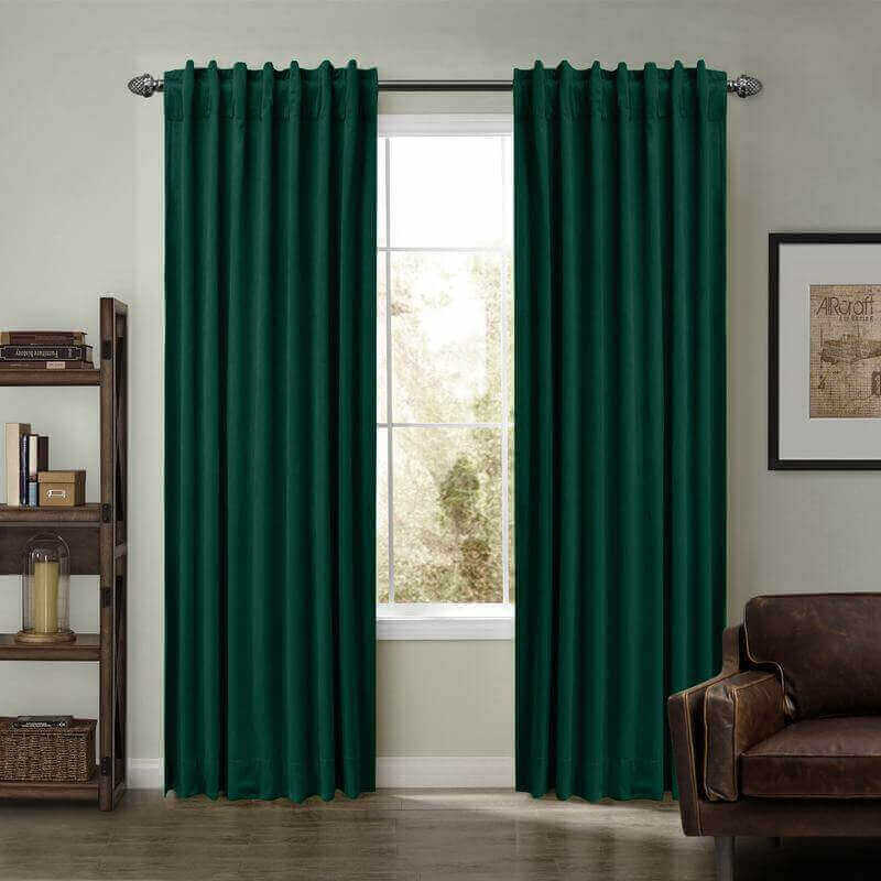 CUSTOM Birkin Moss Velvet Curtain Drapery With Lining For Traverse Rod Pole or Track