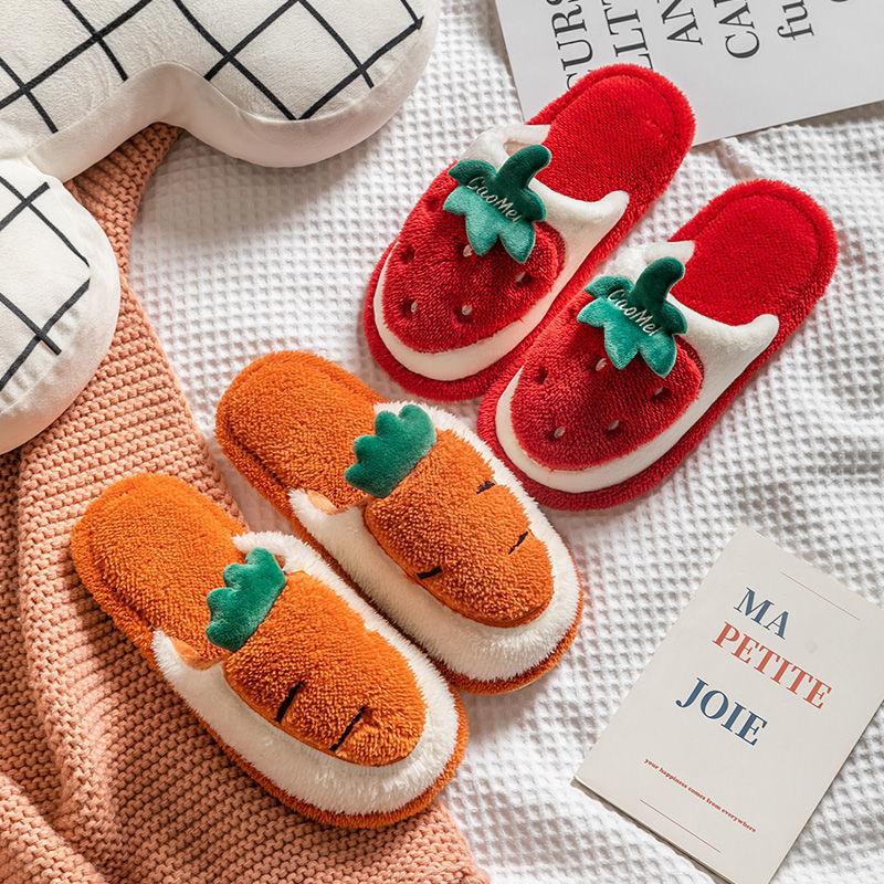 Warm Cute Plush Fruit Cotton Slippers SS0819