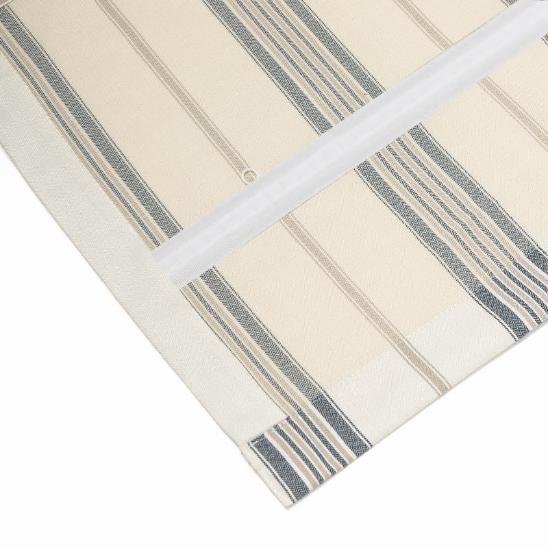 CALEB Stripe Polyester Cotton Room Darkening Roman Shade