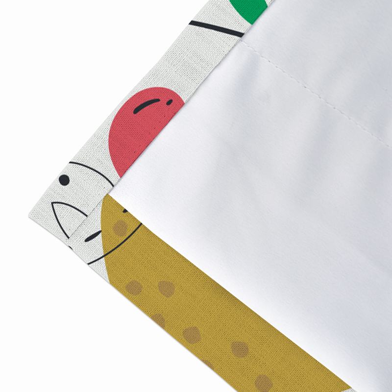 Summer Print Polyester Linen Curtain Drapery BODHI